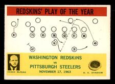 1964 Philadelphia Football #196 Redskins' Play of the Year EX *e2 comprar usado  Enviando para Brazil