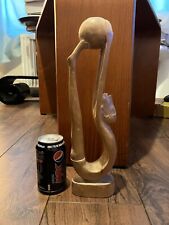 Quirky Upside down Hand carved Wooden Footballer Statue for sale  Shipping to South Africa
