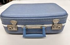 Vintage 1950’s Baby Blue Carry On Luggage 16 1/2” L x 11 1/2”W x 5” H for sale  Shipping to South Africa