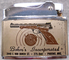 Vintage-XXRARE-Bohm's Inc. "Gun Guys" Phoenix Az. flat advertising lighter C@@L for sale  Shipping to South Africa