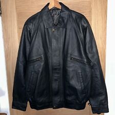 Premier Man Leather Jacket Zip Up Bomber Dark Grey Charcoal Men’s Size Medium M for sale  Shipping to South Africa