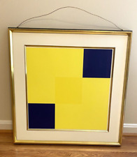 Yellow blue geometric for sale  Manassas