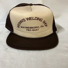 Vtg Mohr's Cap Brown's Welding Shop Snapback Trucker Mesh Hat Waynesboro PA FS! for sale  Shipping to South Africa