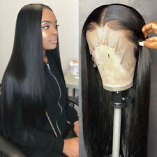 Transparent Lace Front Wig Long Straight Human Hair Wigs Pre Plucked for Women for sale  Shipping to South Africa