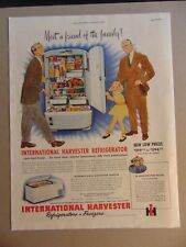 1949 INTERNATIONAL HARVESTER Lodówki i zamrażarki vintage reklama z nadrukiem, używany na sprzedaż  Wysyłka do Poland