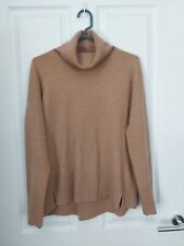 HOBBS 100% Cashmere Beige Brown Roll Neck Jumper Size Medium for sale  Shipping to South Africa