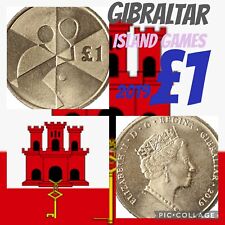 Used, Gibraltar 🇬🇮coin £1 pound 2019 Island games Tennis tabble Squash Badmington for sale  Shipping to South Africa