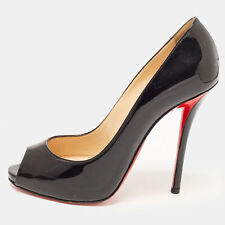 Christian Louboutin Black Patent Very Prive Pumps Size 38, used for sale  Shipping to South Africa