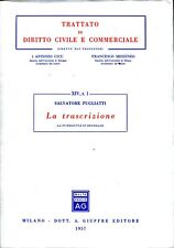 Trascrizione. vol. tomo usato  Italia