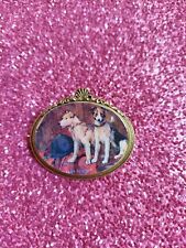 Jack Russell Parsons Terrier Dog vintage like brass pin brooch jewelry JRT hunt for sale  Shipping to United Kingdom