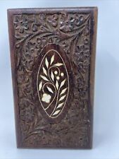 Wooden carved box for sale  Olympia