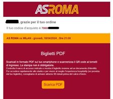 Biglietti roma milan usato  Roma