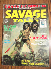 Savage Tales #1 Hot Key 1st Man-Thing Conan the Barbarian Swamp Marvel Magazine comprar usado  Enviando para Brazil