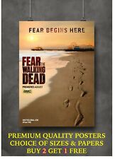 Fear the Walking Dead clássico programa de TV pôster grande impressão arte presente A0 A1 A2 A3 A4 comprar usado  Enviando para Brazil