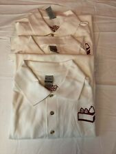 (qty 3) Size M Gildan The Cheesecake Factory Uniform Polo Shirts White Men’s New, usado comprar usado  Enviando para Brazil