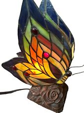 Usado, Abajur de mesa estilo Tiffany estilo vitral borboleta abajur de mesa acento comprar usado  Enviando para Brazil