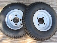 Pair [2] 4.80/4.00-8 Rims Tires Take offs Mower Golf Go Cart Wheelbarrow Trailer for sale  Shipping to South Africa