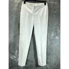 ANNE KLEIN Women's White Double-Weave High-Rise Ankle Pants SZ 4 for sale  Shipping to South Africa