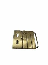 Nombre de latón liso - BILLETE - de colección 1978 bloque hebilla cinturón por Baron B53 segunda mano  Embacar hacia Argentina