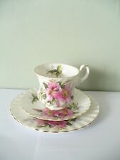 ROYAL ALBERT PRAIRIE ROSE TRIO  - TEA CUP / SAUCER & TEA PLATE - 1st for sale  Shipping to South Africa