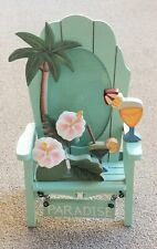 Cadeira de praia 6x4 moldura oval metal palmeira hibisco decoração náutica comprar usado  Enviando para Brazil