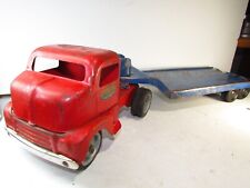 Vintage 1953 Tonka Cabover Semi Truck Cab and Flatbed Trailer All Original for sale  Crookston