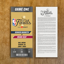 Ingresso esboço personalizável réplica NBA FINALS Denver Nuggets vs Miami Heat 2023, usado comprar usado  Enviando para Brazil