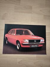 Opel Ascona brochure "Red" Opel NETHERLANDS  for sale  Shipping to South Africa