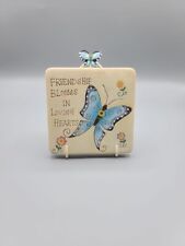 Butterfly Friendship Blooms Plaque Garden Stepping Stone Hanging With Stand for sale  Shipping to South Africa