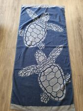 Toalha de praia Sunkeeper algodão tartaruga marinha, azul 60x30 comprar usado  Enviando para Brazil