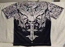 CAMISETA SKULL CROSS WINGS HORROR SCARY AFFLICTION segunda mano  Embacar hacia Argentina