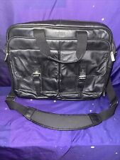 Kenneth Cole Reaction Genuine Leather Briefcase /Laptop Bag Black for sale  Shipping to South Africa