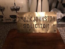 Old brass solicitors for sale  EASTBOURNE