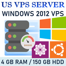 EE. UU. VPS - Windows 2012 servidor RDP/Servidor VPS 4 GB RAM + 150 GB HDD + 2vCPU segunda mano  Embacar hacia Argentina