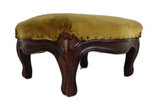 Usado, Escabelo baixo antigo tecido francês otomano estilo Luís XV Hobnails  comprar usado  Enviando para Brazil