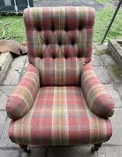 Tartan traditional armchair for sale  FRINTON-ON-SEA