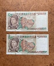 Coppia banconote 5.000 usato  Enna