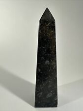 HEAVY MARBLE GRANITE STONE OBELISK BROWN TAN 8"  for sale  Shipping to South Africa