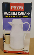 Forro térmico de vidro duplo quente/frio para servidor de bebidas Plus Vacuum Carafe 1 litro , usado comprar usado  Enviando para Brazil