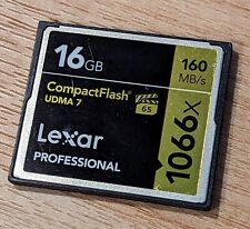 Tarjeta flash compacta Lexar Professional 16 GB - 1066x - 160 MB/s - UDMA 7 - VPG-65 segunda mano  Embacar hacia Argentina