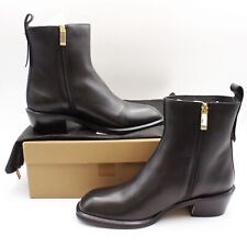 BOSS Taylor Italian-Made Leather Ankle Boots with Squared Toe in Black - US 11 for sale  Shipping to South Africa