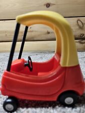 Vintage Little Tikes Dollhouse Size Cozy Coupe Miniature Red Yellow Car 6" for sale  Shipping to South Africa