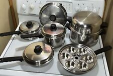 VTG Lifetime T304 Stainless Steel Cookware Set 10 pc Pots Pans Lids Egg Poacher for sale  Shipping to South Africa