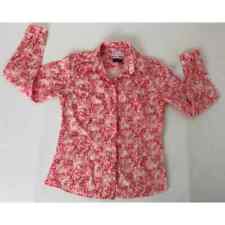 Camisa Dudalina Liberty arte vestível botão para baixo rosa coral floral - Tamanho 40 comprar usado  Enviando para Brazil