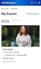 Tame impala concert for sale  San Diego