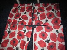 Red poppy linen for sale  INVERNESS