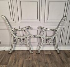 Reclaimed Vintage Decorative Ornate Cast Iron Metal Garden Bench Seat Ends BE33 for sale  Shipping to South Africa