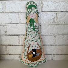 Travesseiro bordado à mão para boneca com cesta de gatinhos e flores menina chalé comprar usado  Enviando para Brazil