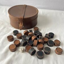 Vintage leather backgammon for sale  Shipping to Ireland