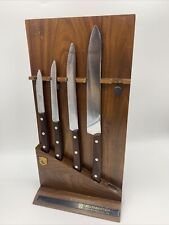 Juego de cinco cuchillos Kutmaster Tungsteno Acero Inoxidable de colección y exhibición de madera segunda mano  Embacar hacia Argentina